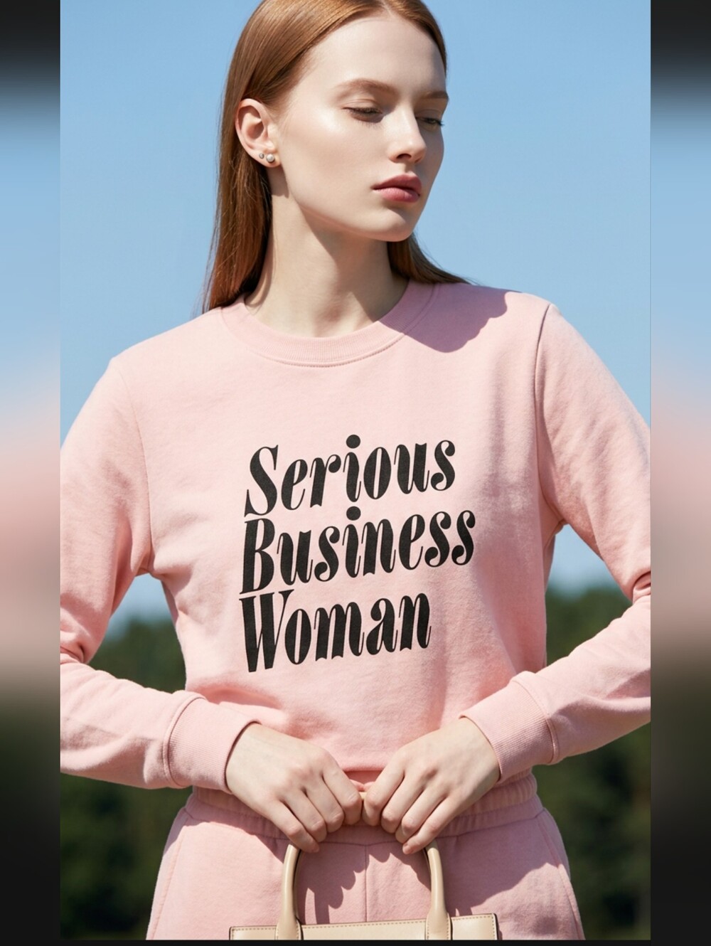 Ban.do Serious Business Woman Sweatshirt